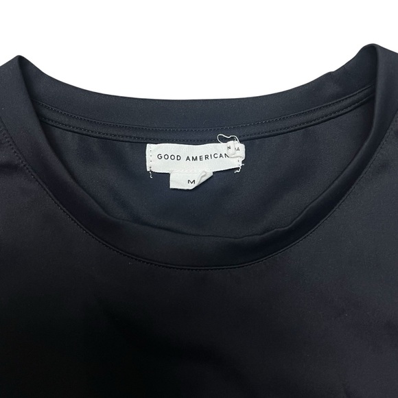 Good American Scuba Tee Bodysuit Black Bodycon Size Medium - Picture 5 of 5